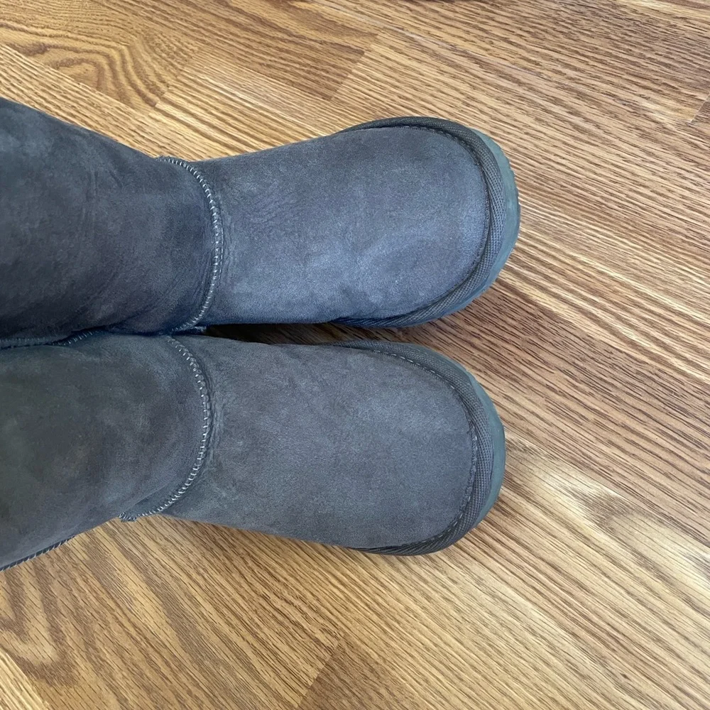 EMU Australia Gray  Women's Suede Waterproof Sheepskin Boots US W 6/ M5